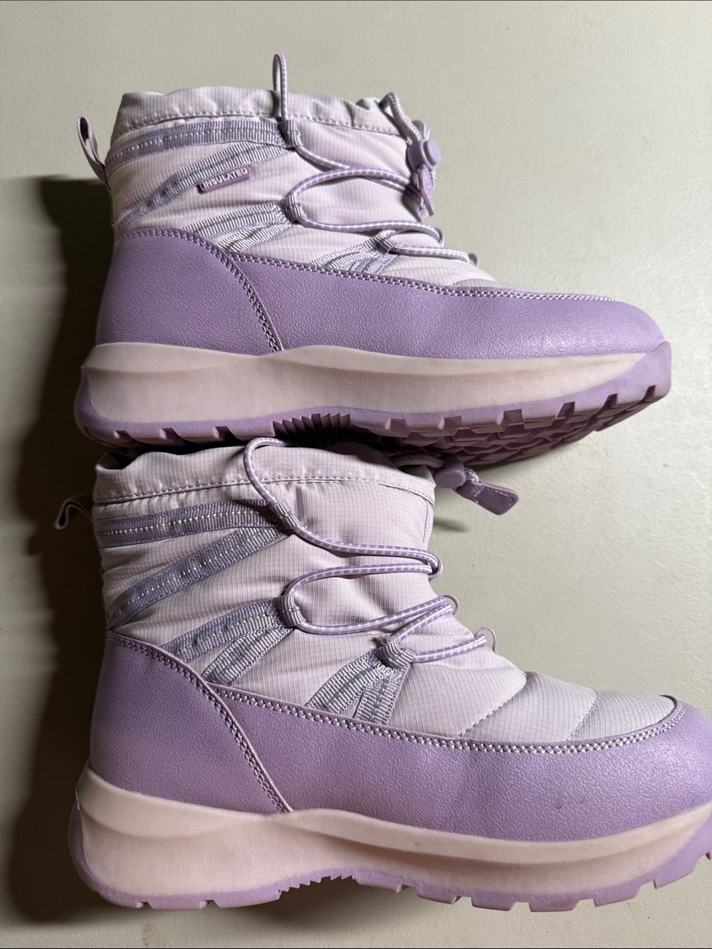Lands' End Lilac Kids Snow Boots with Toggle Closure